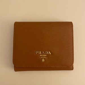 Prada Tan Saffiano Leather Wallet